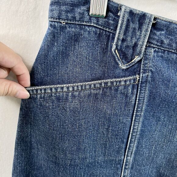 Vtg 90’s St Johns Bay Denim Maxi Skirt 12 Prairie Cottagecore Boho Gyaru - Picture 3 of 8